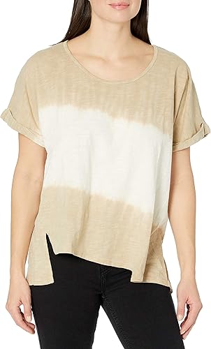 Seven7 Damen Asymmetrical Hem Striped Tee Hemd: Amazon.de: Bekleidung