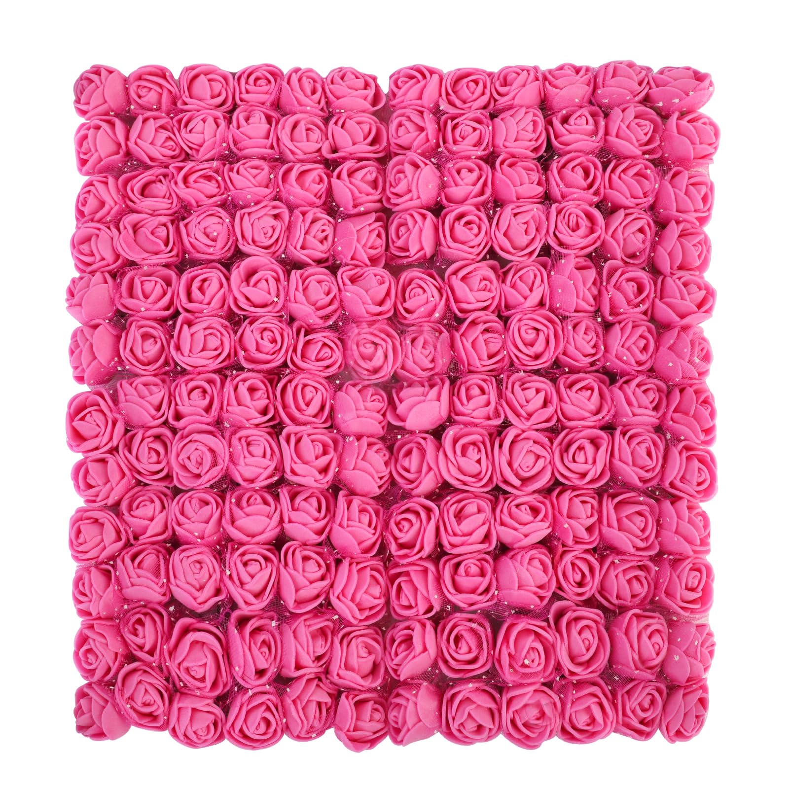 MWOOT Roses Artificial Flower Heads, 144Pcs Mini Foam Roses for Crafts, 2.5CM Small Fake Flower Rose Red for DIY Wedding Bouquet Party Festival Valentine's Day Decoration