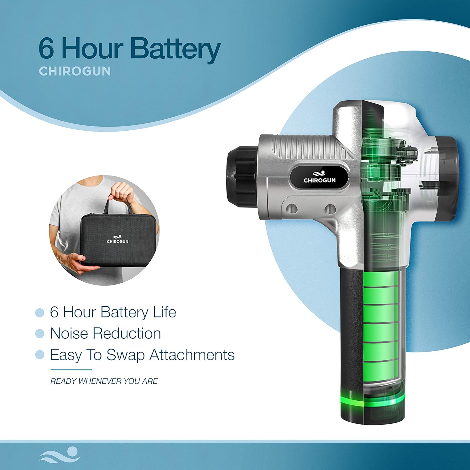 Massage Gun Deep Tissue Massager - Percussion Massage Gun Massager Gun Muscle Massage Gun Deep Tissue Massage Gun Deep Tissue Percussion Muscle Massager Percussion Massager Muscle Gun Massager Chrome: Health & Personal Care