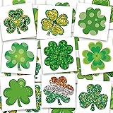 100 PCS Shamrock Tattoo Stickers St. Patrick's Day Accessories Temporary Tattoos Clover Tattoos Irish Tattoos for St Patricks