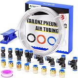 TAILONZ PNEUMATIC PU Air Hose 8mm OD 5mm ID 10m Kit 32.8ft