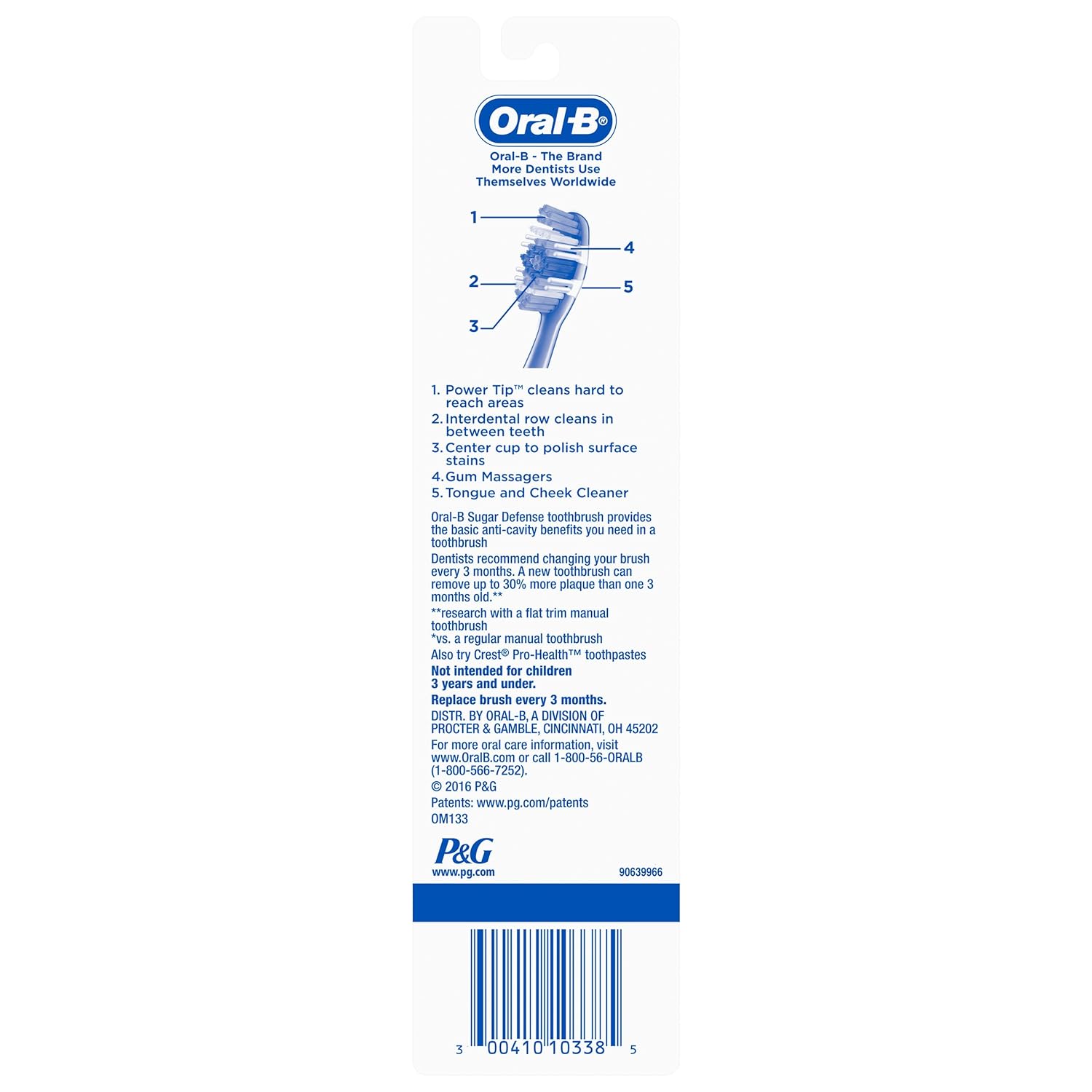 Oral-B Pro Health Sugar Defense Manual Toothbrush, Soft, 2 Count : Beauty