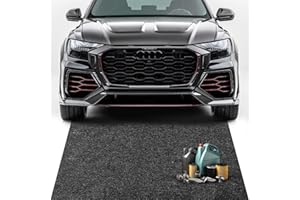 TIXANF Garage Floor Mat,48 x 50 Inch Premium Absorbent Oil Spill Mat,Under Car Driveway Mats, Reusable，Waterproof Backing Contains Liquids,Protects Garage Floor Surface