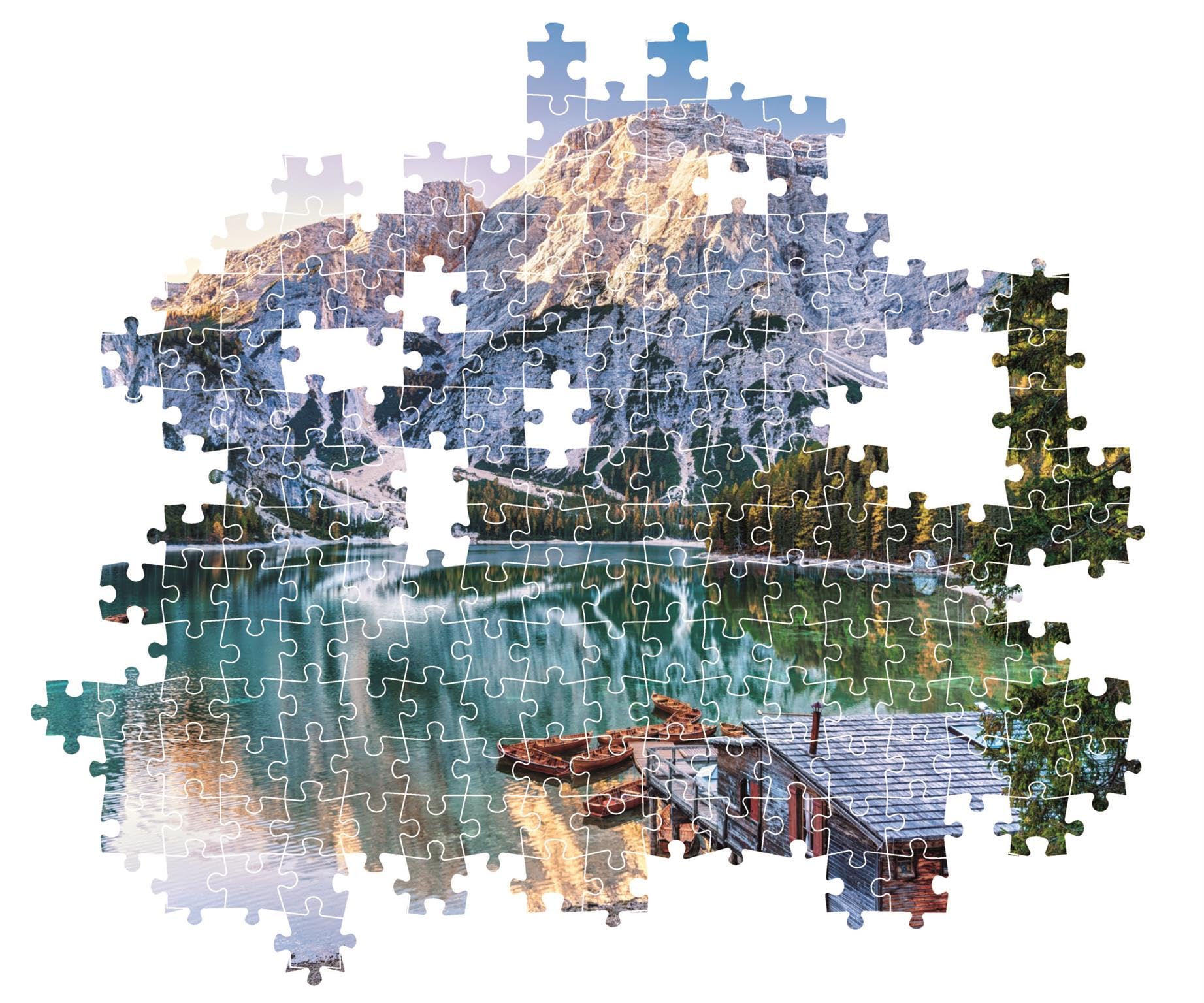 Clementoni Puzzle Emerald Braies Lake 1000 Teile Erwachsene - HQ Collection - 70 x 50 cm - Anspruchsvolles Puzzle 14-99 Jahre - 39934 3