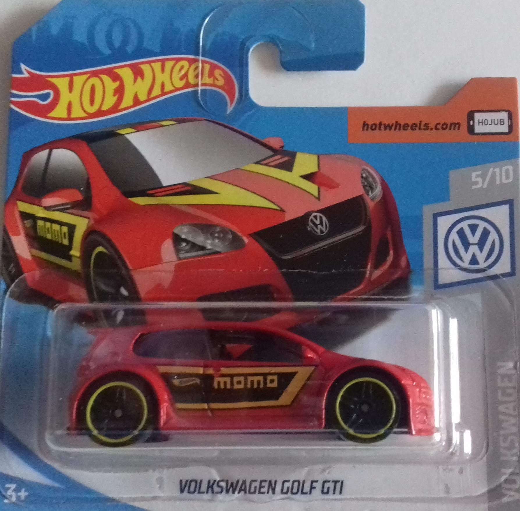 2019 Hot Wheels Volkswagen Golf GTI Red 5/10 Volkswagen 19/250 (Short Card)