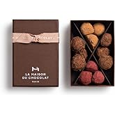 LA MAISON DU CHOCOLAT Flavored Truffles Gift Box | Gourmet French Dark Chocolate Gift Box (12 Pieces)