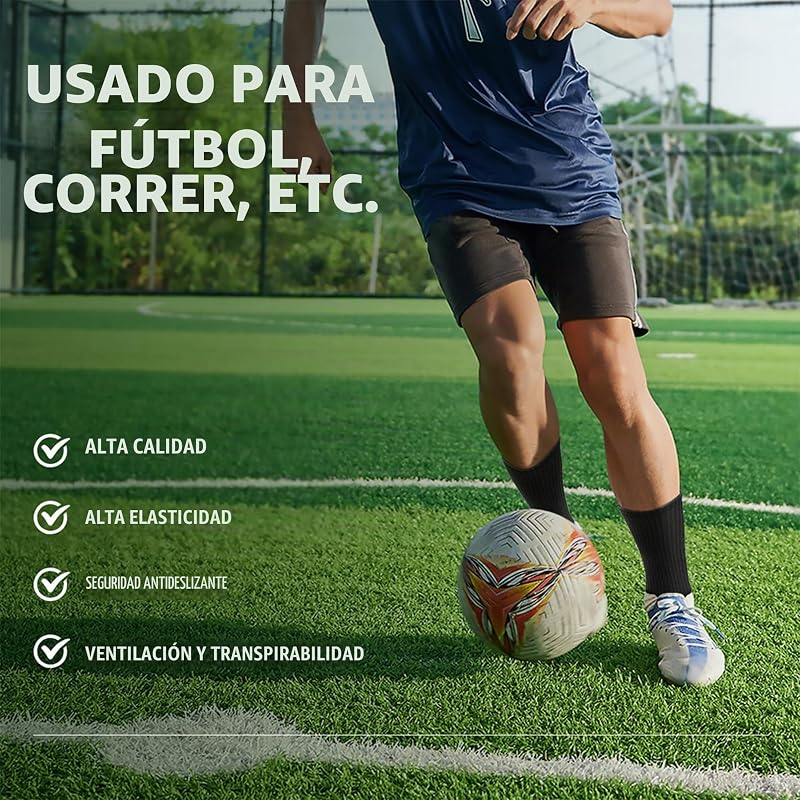 Muitos 2 pares de meias de futebol antiderrapantes para mulheres, crianças e adolescentes - Meias desportivas antiderrapantes para basquetebol, corrida, ciclismo, ténis, branca, 39-46 — foto 4 de 8