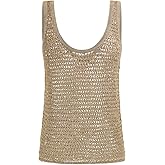 GUESS Womens Sleeveless Open Stitch Ava Tank