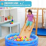 LATERN 100x40CM Inflatable Paddling Pool Kids Blue Bath Tub 3 Ring PVC view 5