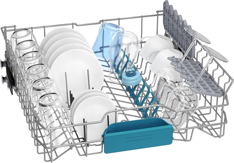 - Lavavajillas de libre instalación, 60 cm de ancho, Tercera bandeja para cubiertos, Home Connect, 13 servicios, Media Carga, acero antihuellas, 3VS6362IA