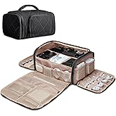 Marscamd Cable Organizer Bag for Travel Cords &amp; Chargers, Black | Fits Tech Accessories &amp; Electronics, Storage Pouch for Home or Travel