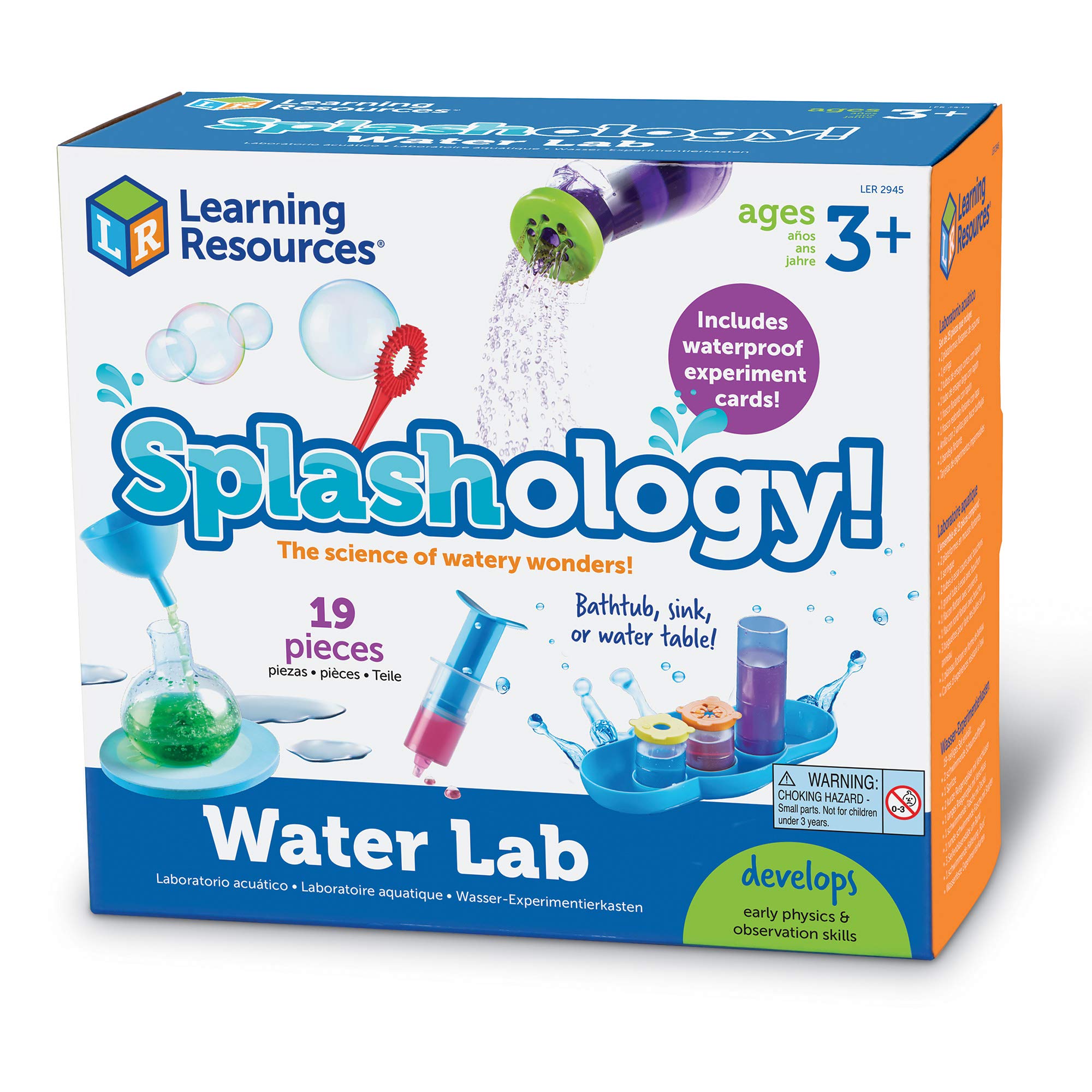 Learning Resources Splashology! Water Lab Science Kit, STEM Playtime, Water Activities, 19 Pieces, Ages 3+