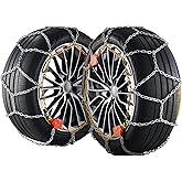 VEVOR Tire Chains, Snow Chains for SUV/Car/Trucks/Pickup Trucks, Adjustable Manganese Alloy Steel Thickening Snow Tire Chains