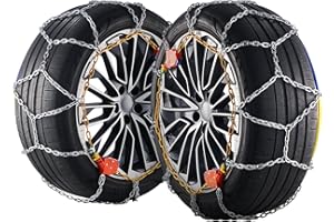 VEVOR Tire Chains, Snow Chains for SUV/Car/Trucks/Pickup Trucks, Adjustable Manganese Alloy Steel Thickening Snow Tire Chains