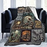 Motorcycle Gifts for Men and Women Bed Throw Blankets Gifts for Motorcycle Riders, Lovers,Gift for Boyfriend Husband Father
