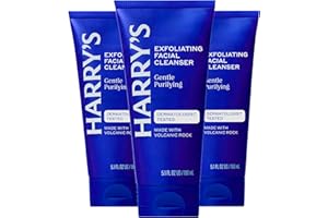 Harry's Exfoliating Face Wash for Men, Gentle Facial Skin Care Products with Volcanic Rock Exfoliant, Dermatologist Tested, 5.1 Fl. Oz, 3 Pack
