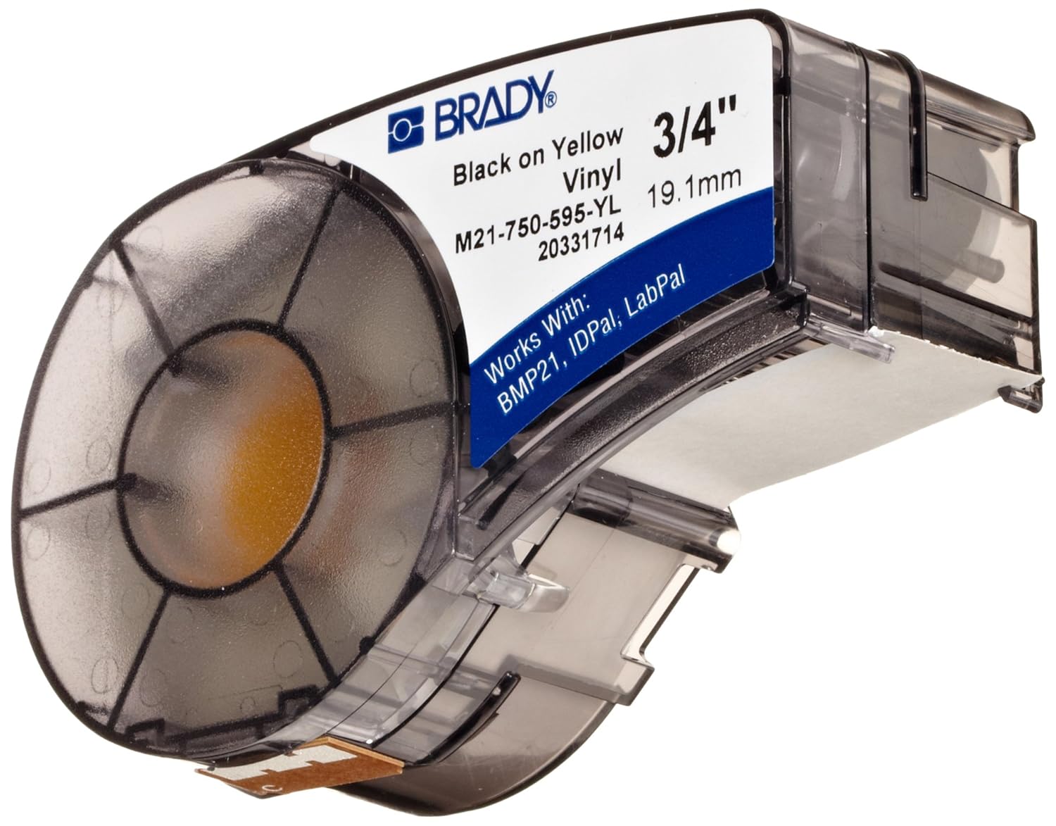 Bingua.com - Brady High Adhesion Vinyl Label Tape (M21-750-595-WT) - Black on White Vinyl Film ...
