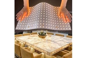 VALIKIY 4-Pack LED Backlight Sheet 24V 36W 3000K Warm White, 19.3X9.6 inches Each Unit, Dimmable Flexible LED Panel Sheet for Backlit Translucent Stone/Marble/Onyx/Quartz Countertops Walls