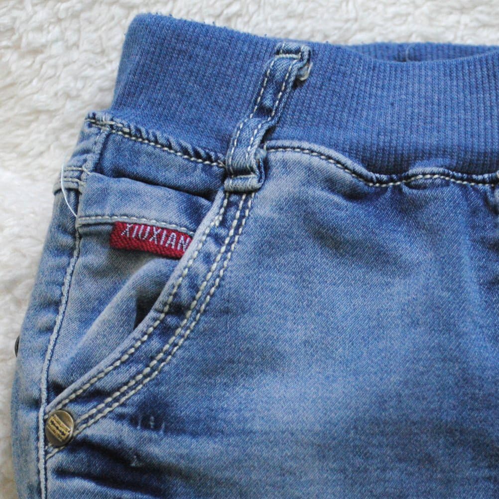 3907 Child Baby Boys Kids Jeans Soft Casual Denim Pants Trousers Blue Baby Jeans: Clothing