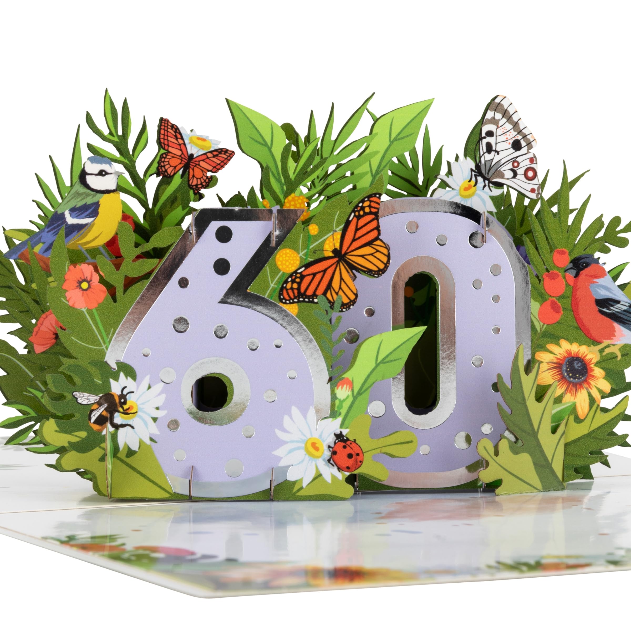 Cardology - 60th Birthday Pop-Up Card | Floral Keepsake Gift For Mum
