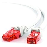 3m - CAT.6 Ethernet Gigabit Lan Netzwerkkabel (RJ45) | 10/100/1000Mbit/s | Patchkabel | UTP | kompatibel zu CAT.5 / CAT.5e / CAT.7 | Switch/Router/Modem/Patchpannel/Access Point/Patchfelder | wei&szlig;