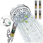 Filtered Shower Head with Handheld, 9-Spray Mode High Pressure Detachable Shower Head with Filters for Hard Water - Remove Ch