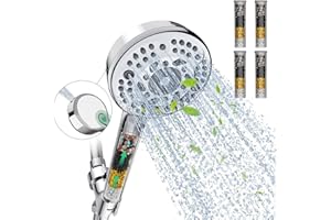 Filtered Shower Head with Handheld, 9-Spray Mode High Pressure Detachable Shower Head with Filters for Hard Water - Remove Ch
