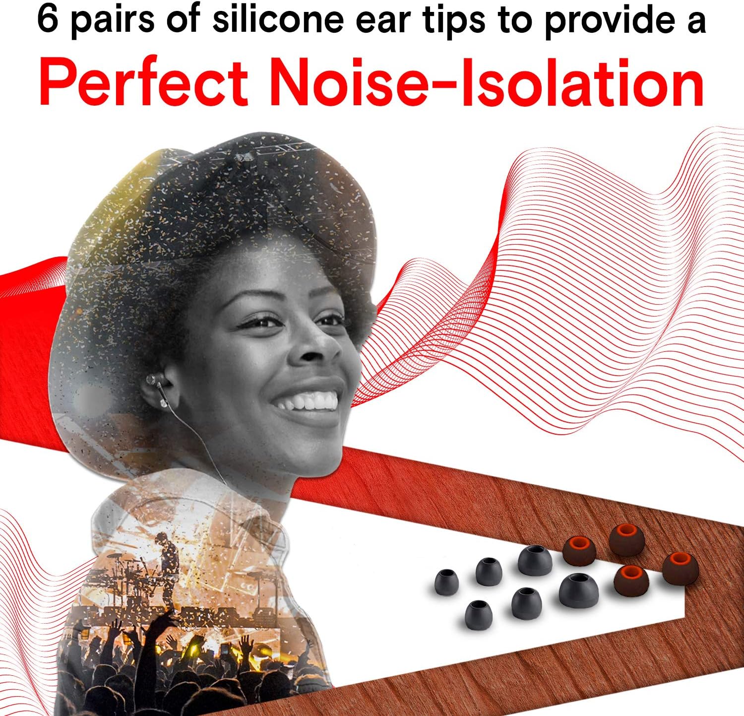 Symphonized Premium Wooden Wired Earphones with Microphone, Deep Bass Sound, 90% Noise Cancelling 3D Sound - Image 4