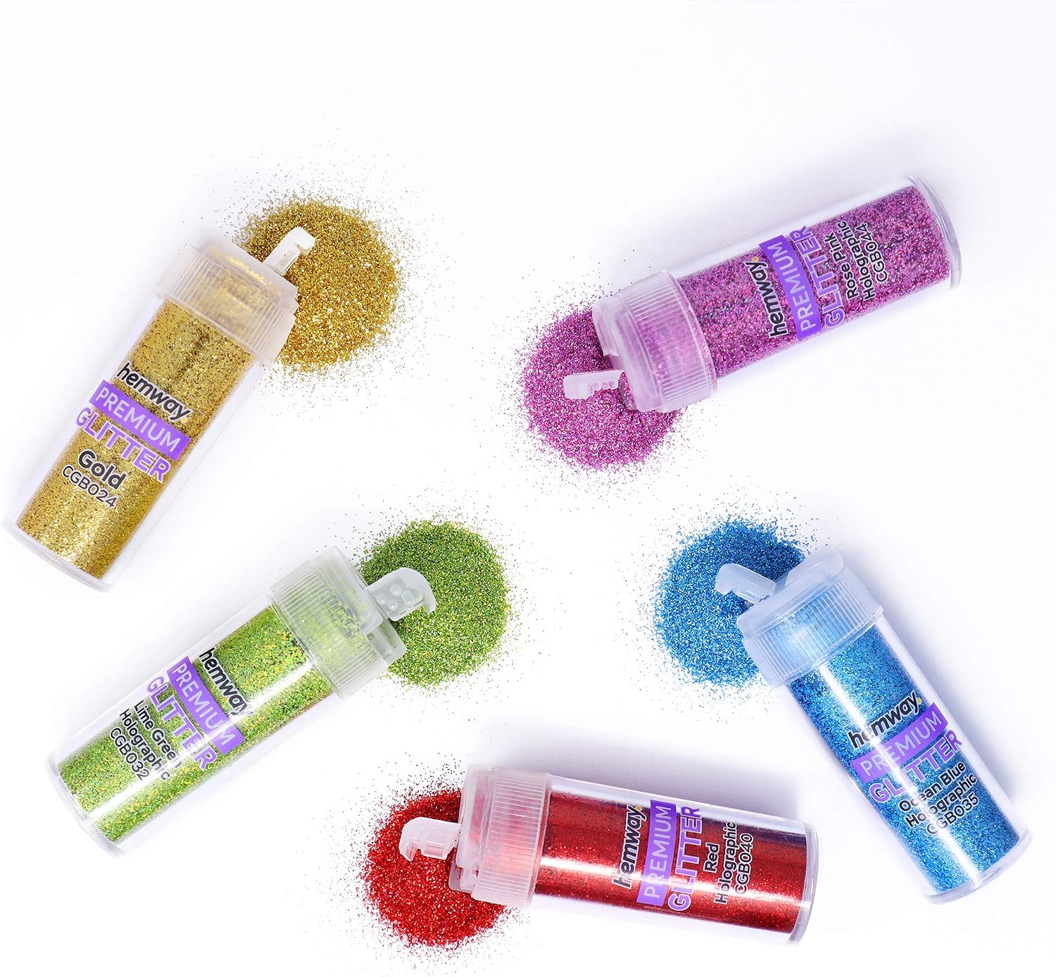 Craft Glitter Shaker Box Set, Multicolored, 54 Glitter Set - Image 4