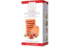 BISCOTTEA Strawberry Shortbread Cookie (8 Cookies)