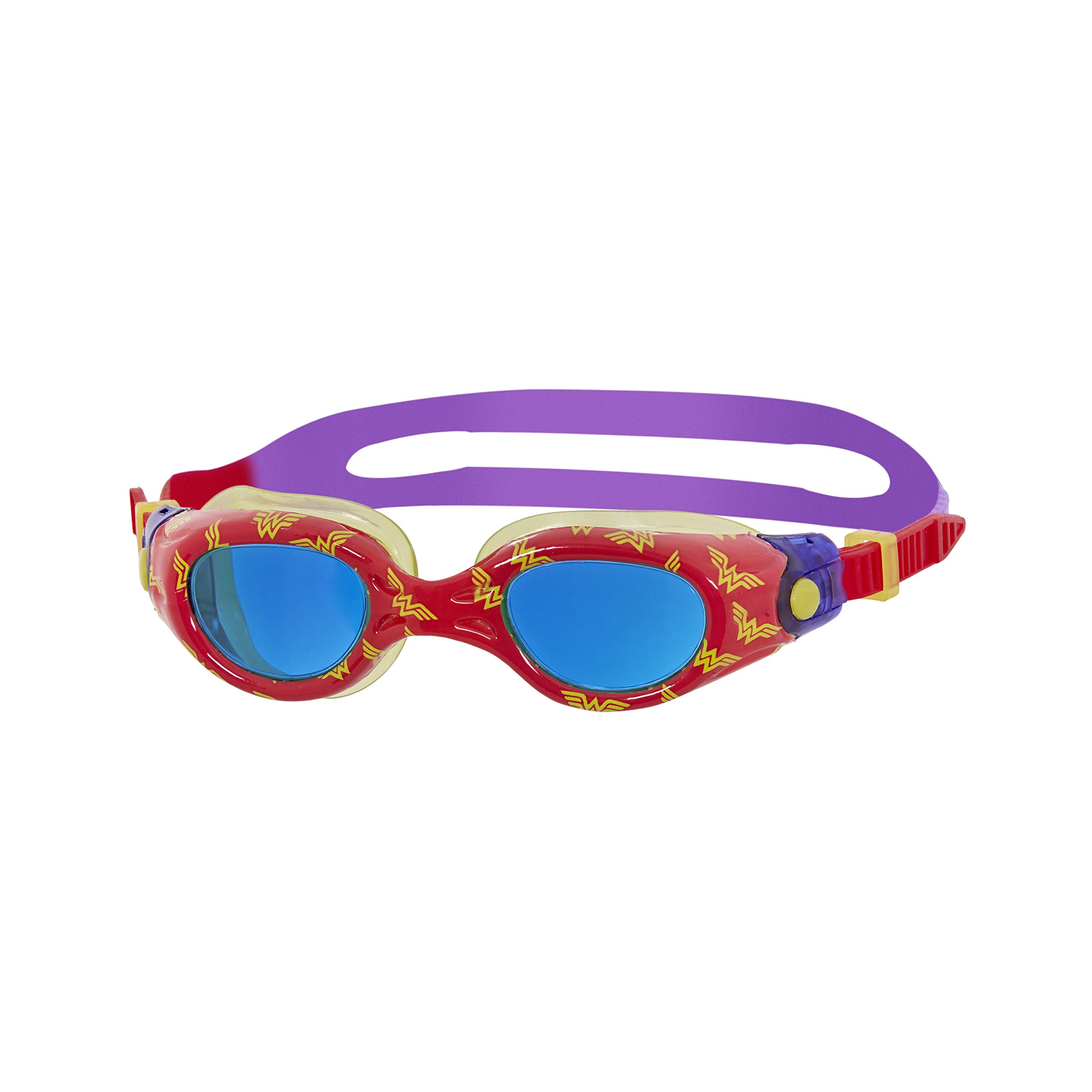 Zoggs Kids' Wonder Woman Printed Swimming Goggles, Red/Yellow/Purple, 0-6 Years