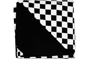 Little Sleepies Cloud Blanket, Soft Viscose from Bamboo Toddler & Baby Blanket for Boys & Girls, Lightweight, Perfect for Hot Sleepers, 50" x 50", Large (Cool Checks)