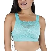 ToBeInStyle Women's Seamless U-Back Lace Modesty Panel Wireless Padded Bra