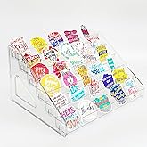 Sticker Display Stand, 7-Tier Acrylic Card Display Risers for Vendors | Clear Acrylic Sticker Holder Rack for Craft Shows, Markets, Greeting Cards, Postcards, Cookies and Collectibles