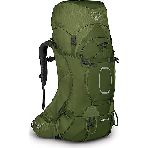 Osprey Men's Aether 55 Backpack, Garlic Mustard Green, Large/X-Large