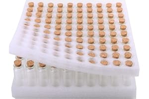 MaxMau 100 Small Glass Bottles with Cork Stoppers,15ml Glass Vials Tiny Jars for Wedding Favors Party Gift Room Decoration Seed Storing Containers Art Paint Display