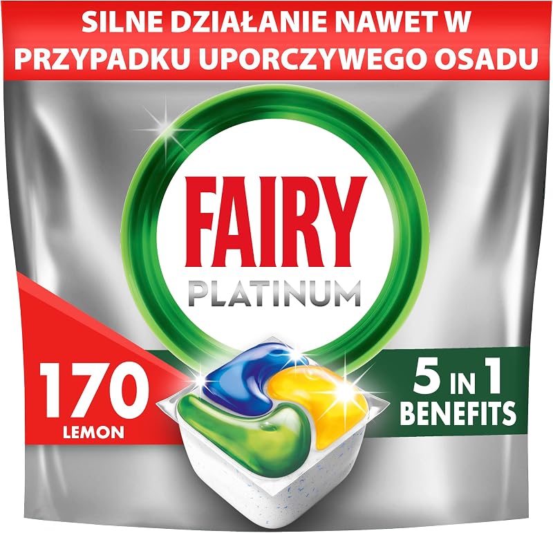 Platinum All in One Geschirrspüler Tabs Zitrone - 170 Tabletten - Für harte Herausforderungen - Reinigt sogar fettige Filter