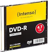 Intenso Printable DVD-R Blank Discs 4.7GB 16x Speed 10 Pack Slim Case view 2