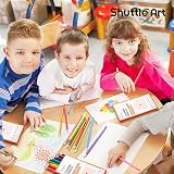 Shuttle Art 504 Pack Colouring Pencils 42 Pre-Sharpened School Set view 2