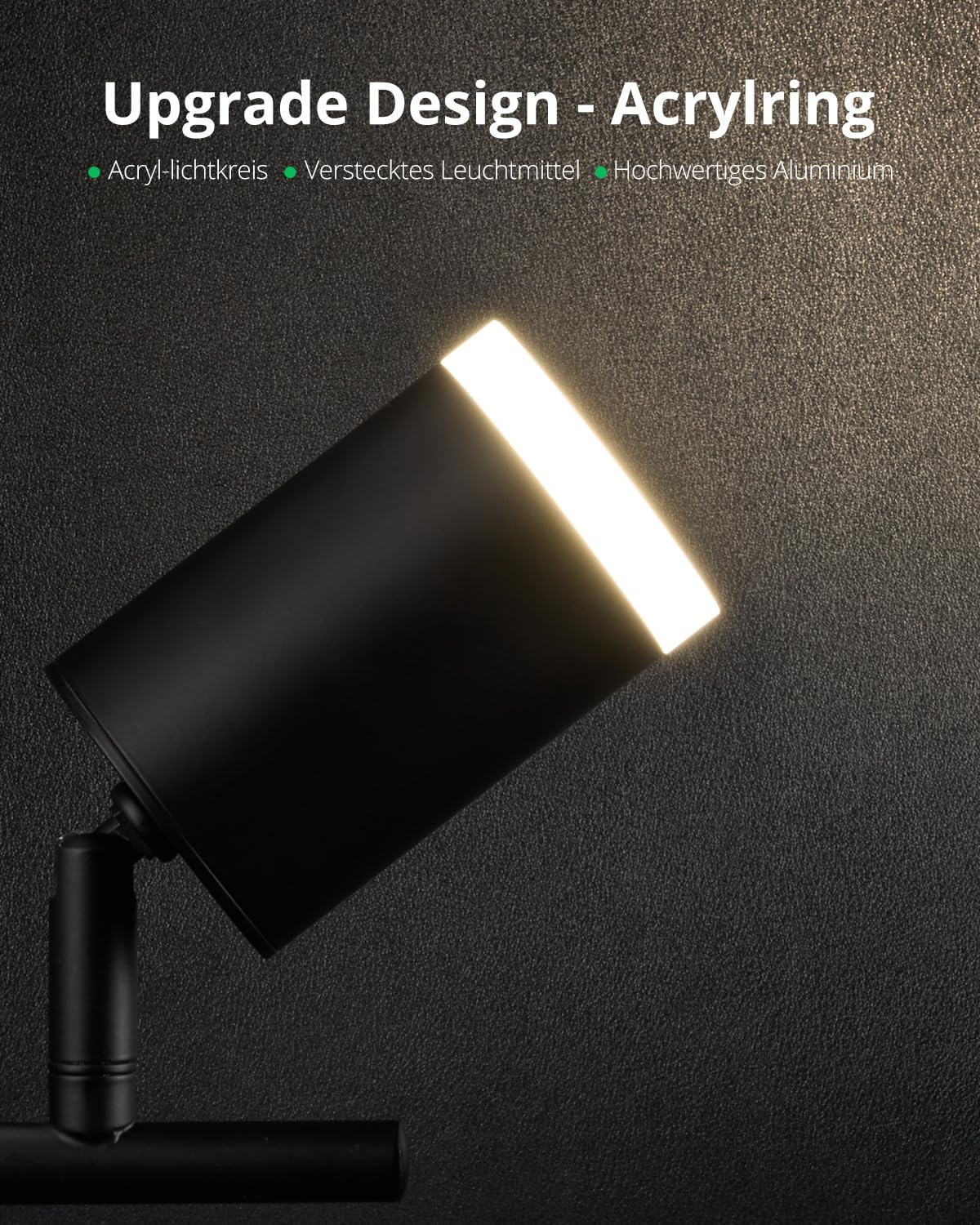 Bojim Deckenstrahler LED 6 Flammig Spot Wohnzimmer Schwarz Präzise Kräftige Beleuchtung, Deckenleuchte Schwenkbar Deckenlampe GU10 Modern Lampen Wohnzimmerlampe Küchenlampe Bürolampe,Ohne Leuchtmittel 3