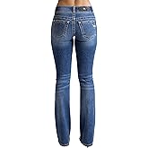 Miss Me Women's Nova Jane Thick Stitch Mid-Rise Bootcut Jeans