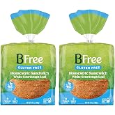 BFree Gluten Free White Sourdough Loaf, High Fiber Sliced Bread (2 Pack) | Homestyle artisan bakery bread, dairy and wheat free, vegan friendly, kosher and high fiber for toast, breakfast &amp; sandwiches