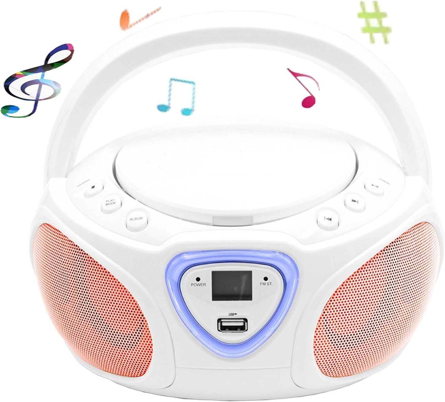 CD Player with LED Lighting Portable Stereo Radio Amazon.co.uk
