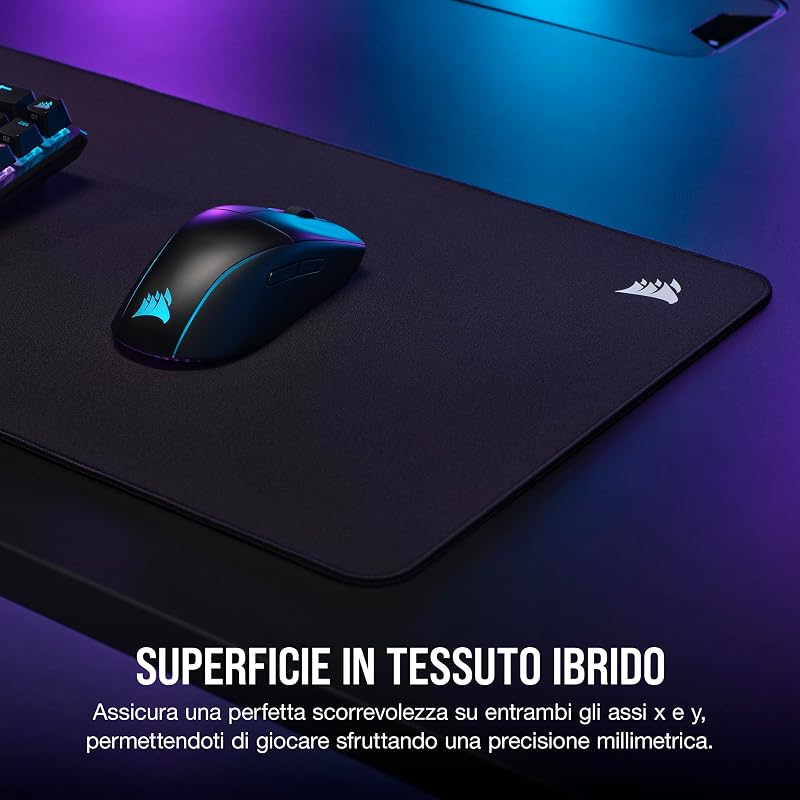 MM500 v2 Tessuto Ibrido Tappetino per Mouse Esteso da Gioco – Nero
