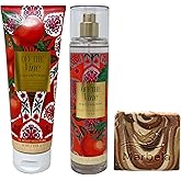 Bath & Body Works Off The Vine Body Cream and Fragrance Mist Duo Set with a Clay Baby Bar Soap - Full Size