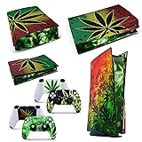 PS5 Disk Console Weed Skin Decal Vinal Sticker + 2