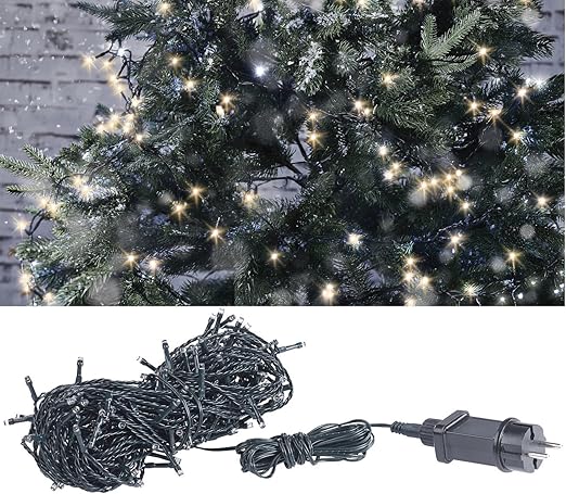 Lunartec Weihnachtskerzen: LED-Lichterkette mit 160 LEDs für innen & außen, IP44, warmweiß, 16 m (Lichterkette Kerzen)
