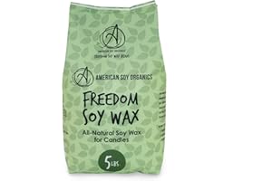 American Soy Organics Freedom Soy Wax Beads for Candle Making - Natural Candle Making Supplies - Paraffin-Free, Beeswax-Free 