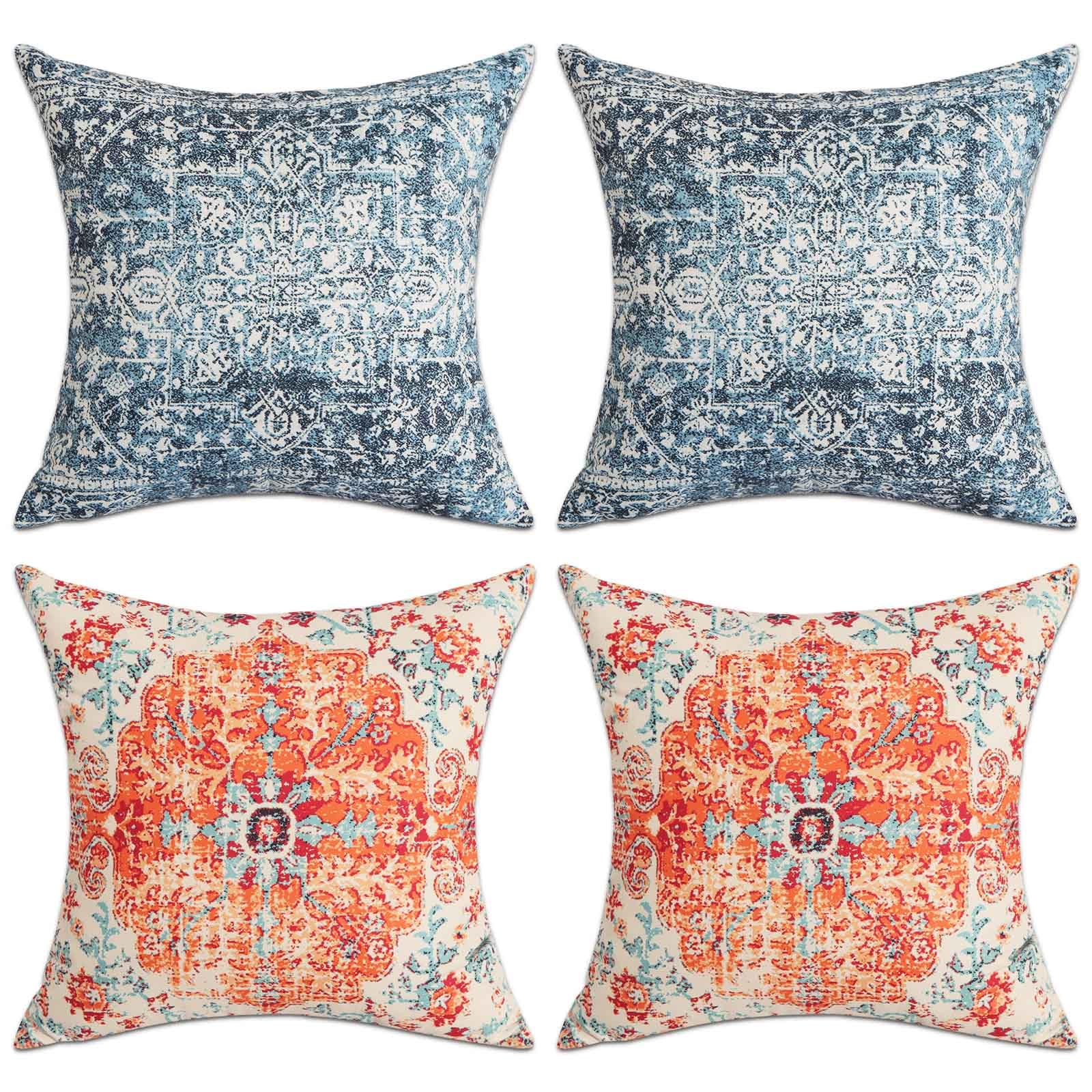 Betadistor Cushion Cover Vintage Carpet PatternThrow Pillow Case 18x18 inch Square Throw Pillow Cover for Living Room Sofa Couch Bed Pillowcase 45cm x 45cm,Vintage, 505-0098