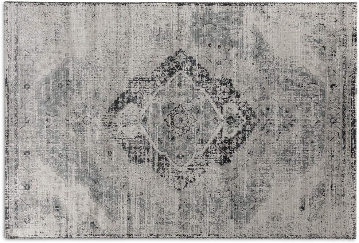 LIFA LIVING 133 x 200 cm Vintage Rug for Living Room Bedroom Living Room Rug Oriental Pattern Beige Soft Wool